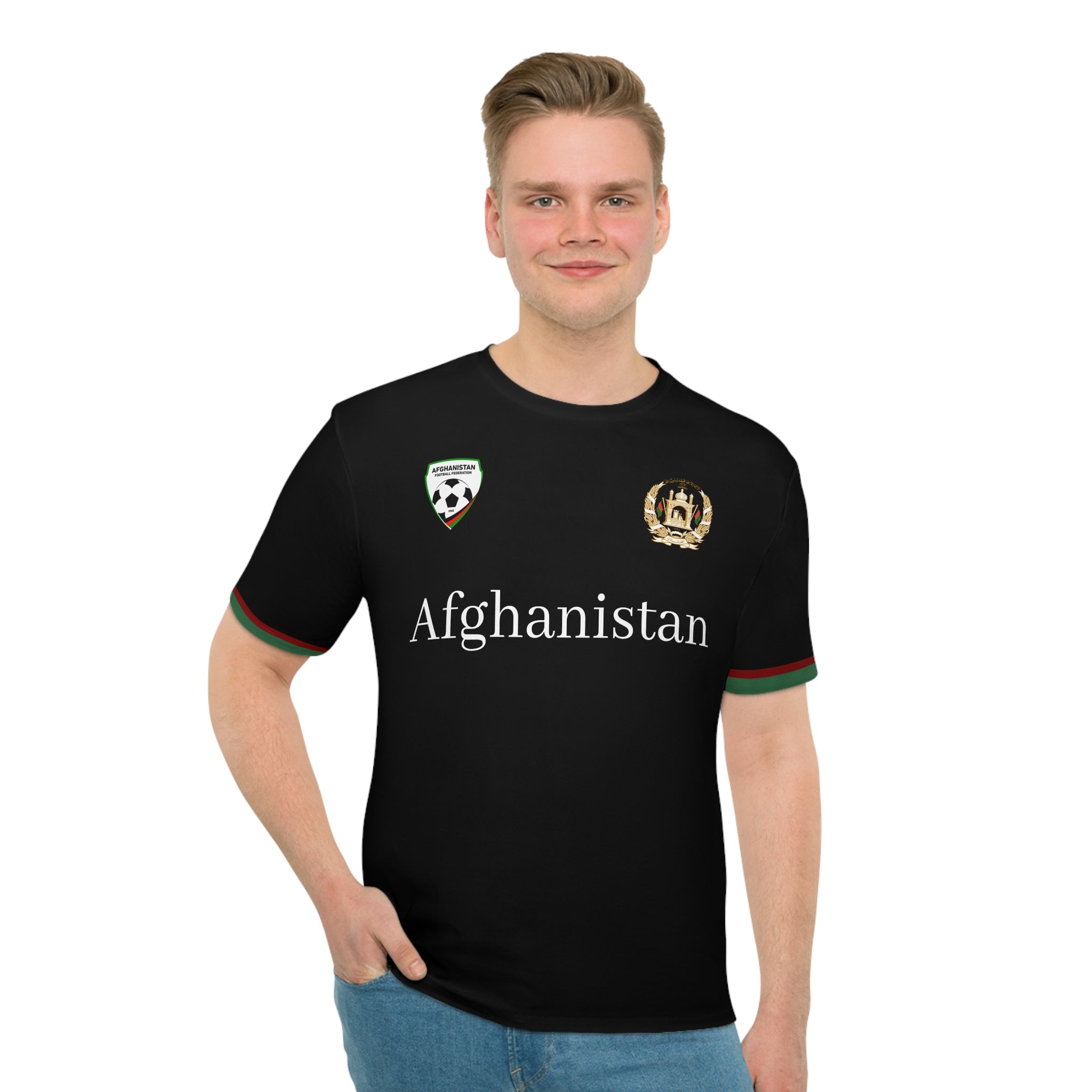 Afghanistan Fotboll T-shirt Black