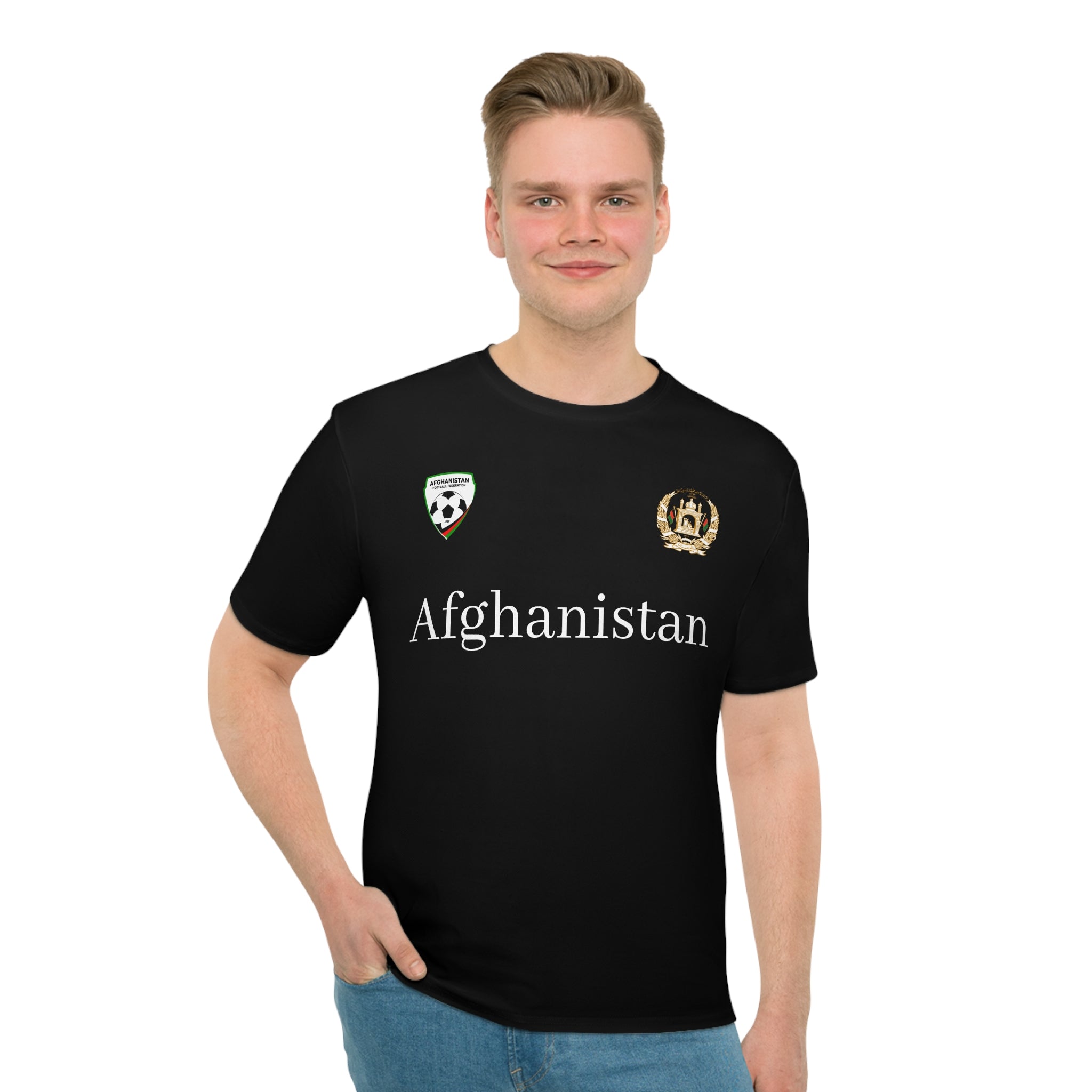 Afghanistan Fotboll T-shirt Black